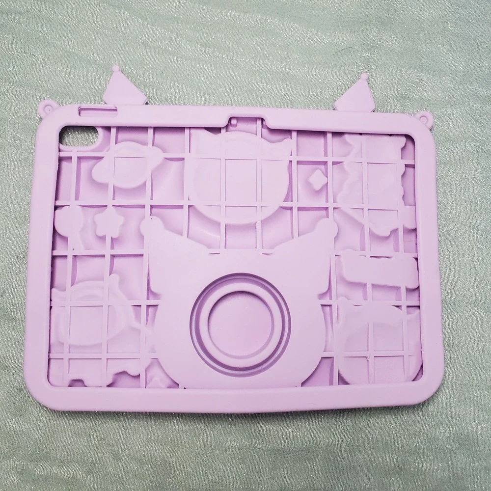 Sanrio Kuromi Purple Silicone Tablet Case 3D Space‎ Theme Pop Out Stand Kawaii